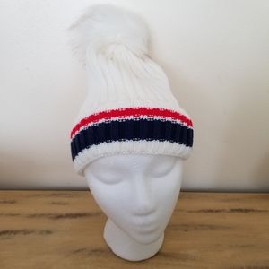 Forever 21 beanie with faux fur puff